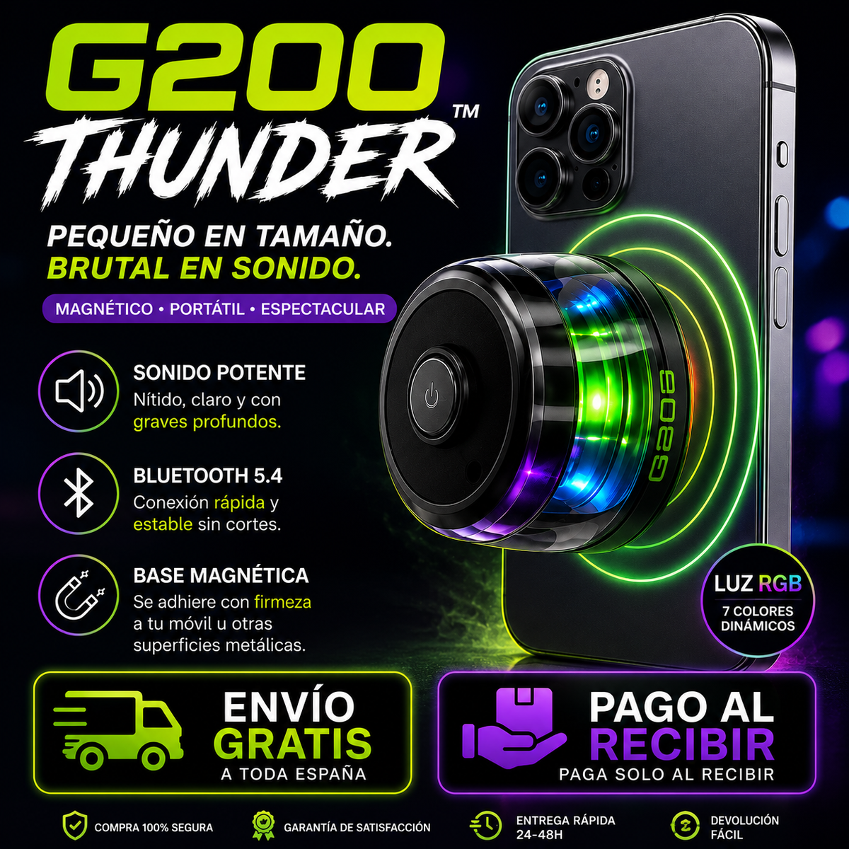 ⚡G200 THUNDER™ PEQUEÑO EN TAMAÑO. BRUTAL EN SONIDO 🔥