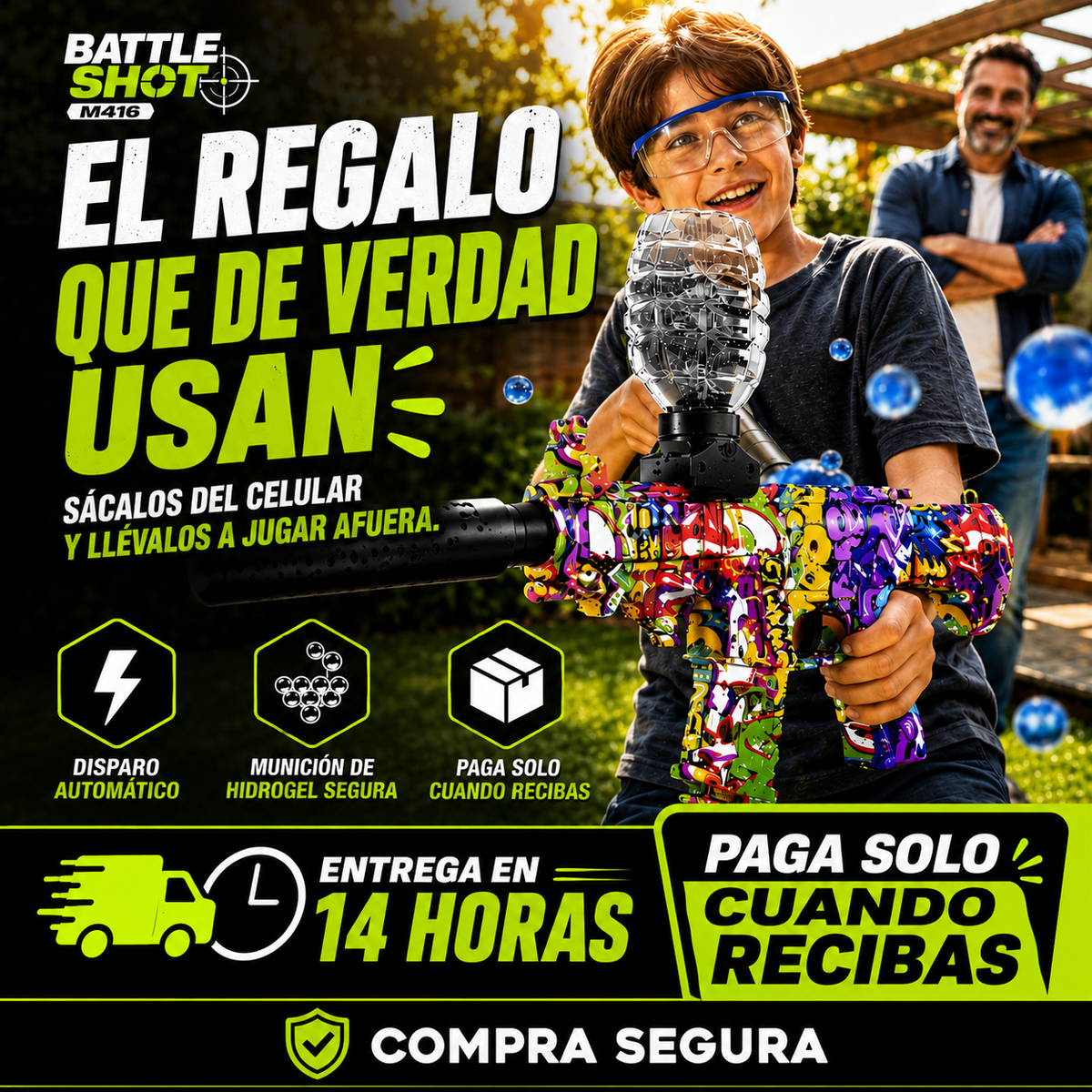 🔫 BattleShot M416 — El Regalo que Van a Querer Jugar Todo el Día 💥