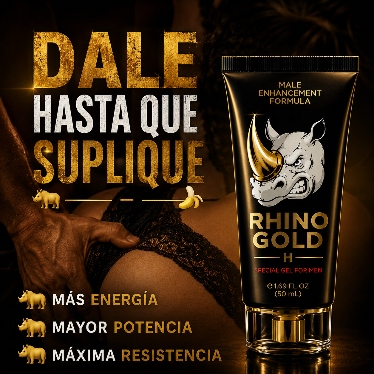 🦏 RHINO GOLD™ – Haz que tu presencia deje huella 🍌