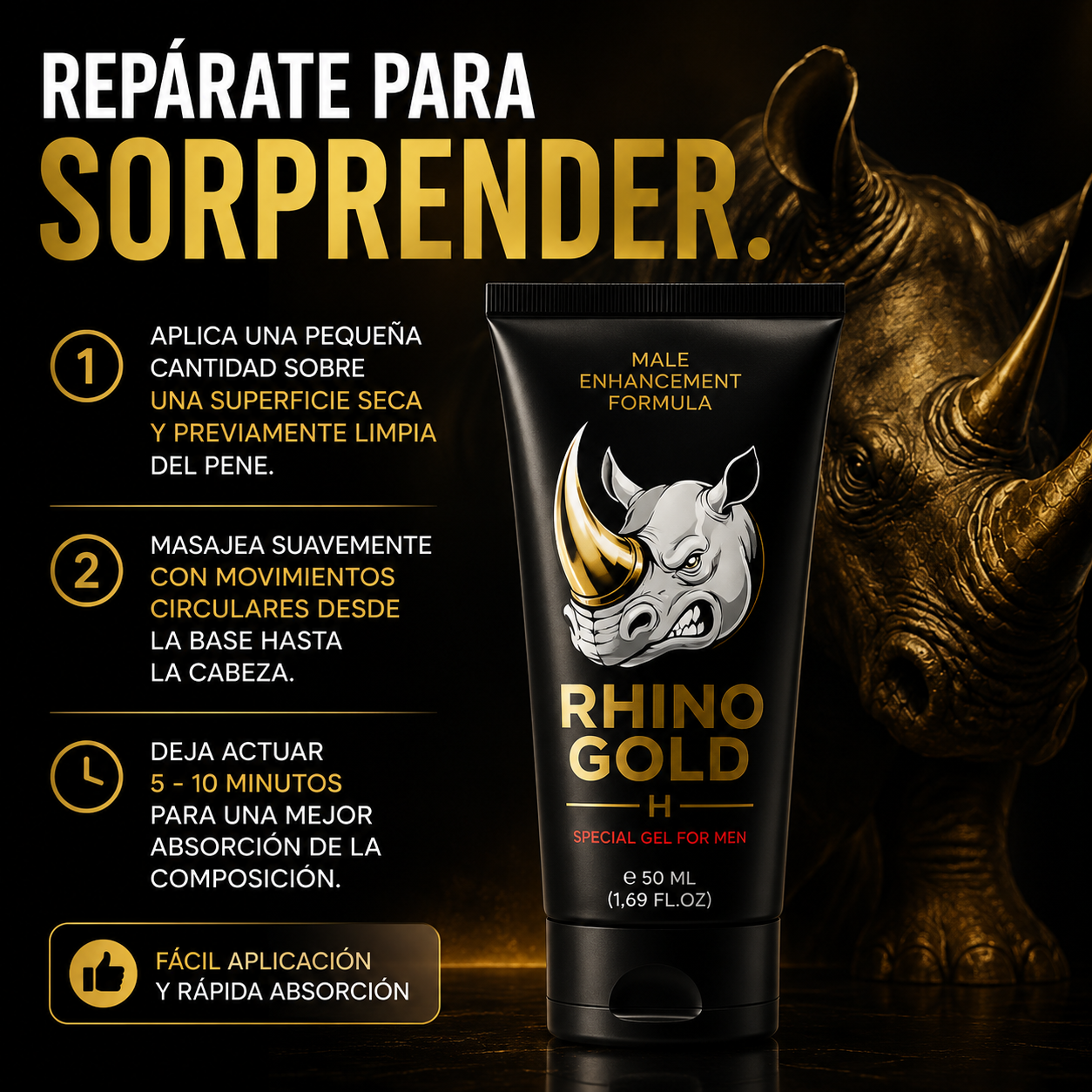 🦏 RHINO GOLD™ – Haz que tu presencia deje huella 🍌